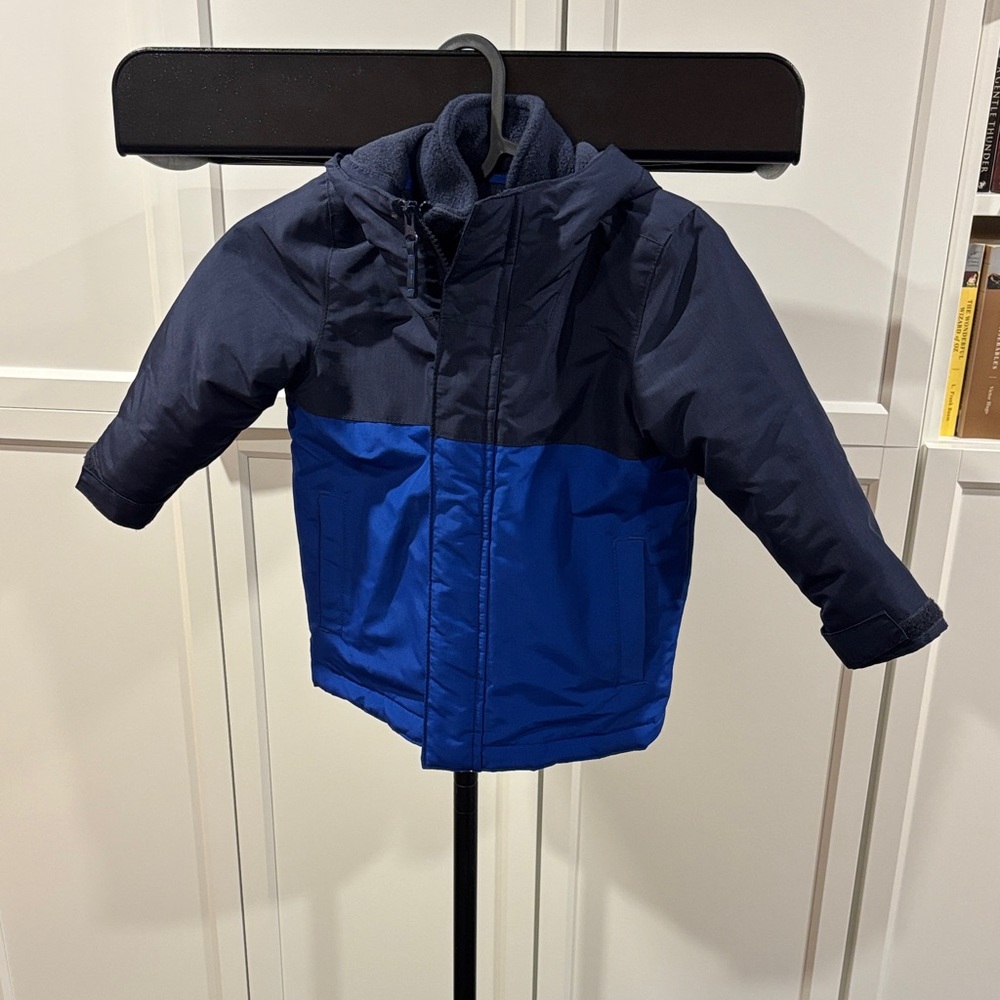 Hooded Children's Place Blue 3-way Winter Coat/fleece/rain jacket